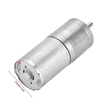 25mm DC 12V 25GA 370 Low Speed Metal Gear Motor - Image 2