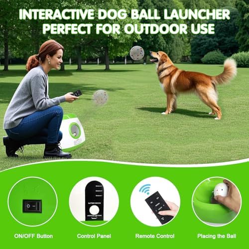mekaple automatic dog ball launcher, upgraded interactive dog, package contents