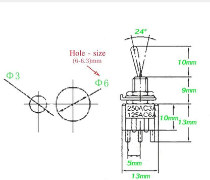 VONVOFF Toggle Switch, 3v/5v/12v/24v/72v/110v/220v/240v/Mini Toggle Switches - Image 4