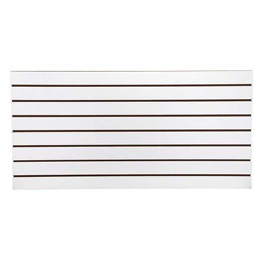 SSWBasics 4ft x 2ft Horizontal White Slatwall Panels Easy Organizer by SSWBasics