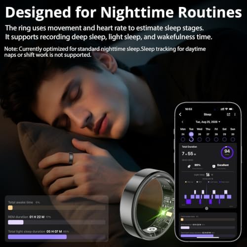 colmi smart ring for women, ai health tracker, side view