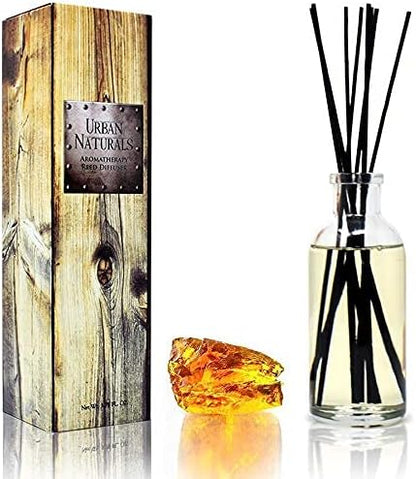 Urban Naturals Warm Vanilla Amber Reed Diffuser Gift Set | Creamy. Warm. - Image 3