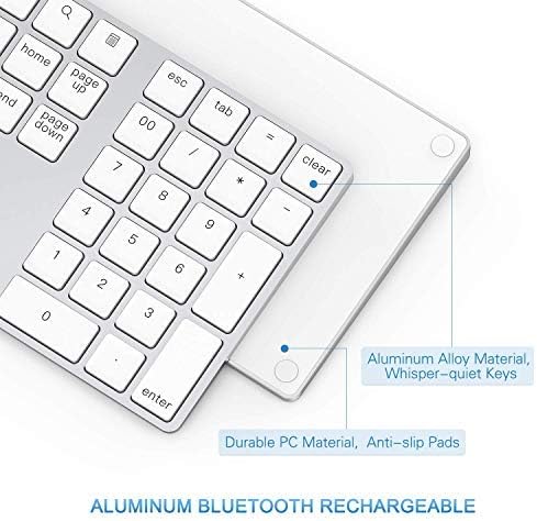 Lekvey Bluetooth Number Pad, Aluminum Rechargeable Wireless Numeric Keypad Slim - Image 8