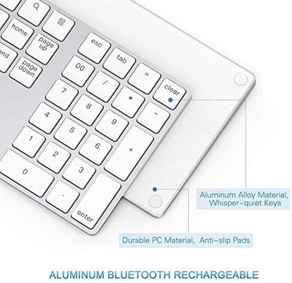 Lekvey Bluetooth Number Pad, Aluminum Rechargeable Wireless Numeric Keypad Slim - Image 8