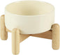 Ceramic 5.1inch Raised Dog and Cat Bowl Set, Elevated by Havniva