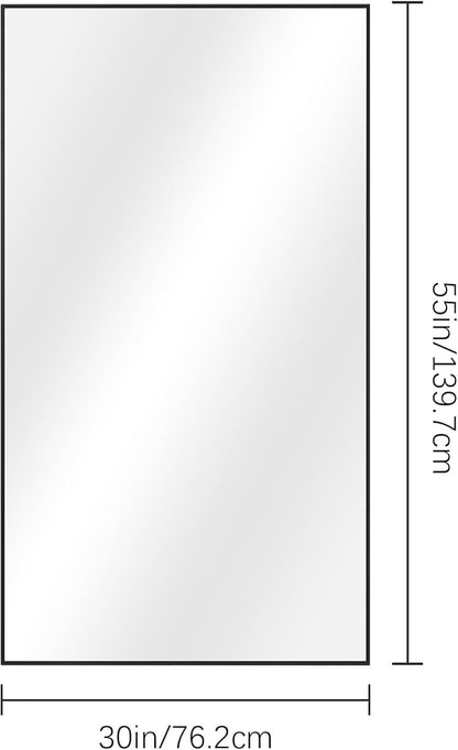 Black Bathroom Mirror for Wall, 30x55 Inch Rectangle Mirrors - Image 5