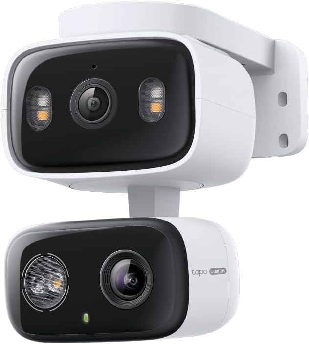Tapo 2K Indoor/Outdoor Dual Lens Pan/Tilt Wired Security Camera by Tapo