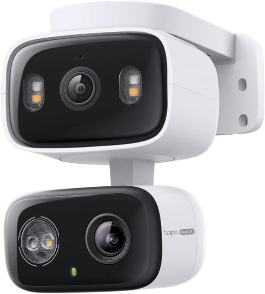 Tapo 2K Indoor/Outdoor Dual Lens Pan/Tilt Wired Security Camera by Tapo