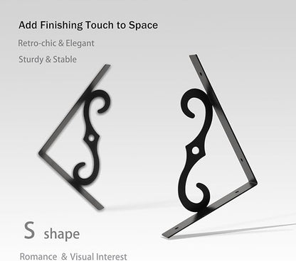 DINZI LVJ Long Wall Shelves, 23.6" Large Floating Shelves Set of 2, Farmhouse - Image 4