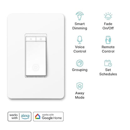 Kasa Smart Dimmer Switch HS220, Single Pole, Needs Neutral Wire, 2.4GHz Wi-Fi - Image 2