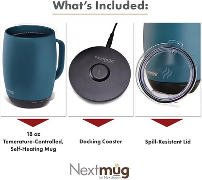 Nextmug Plus Temperature-Controlled, Self-Heating Mug – No App, Long-Lasting - Image 3