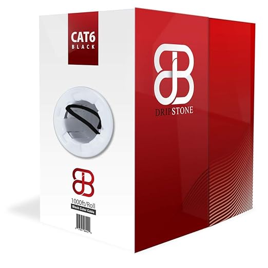 Dripstone CAT6 Ethernet Cable 1000ft Bulk Network LAN Wire 23AWG Solid CCA UTP by Dripstone
