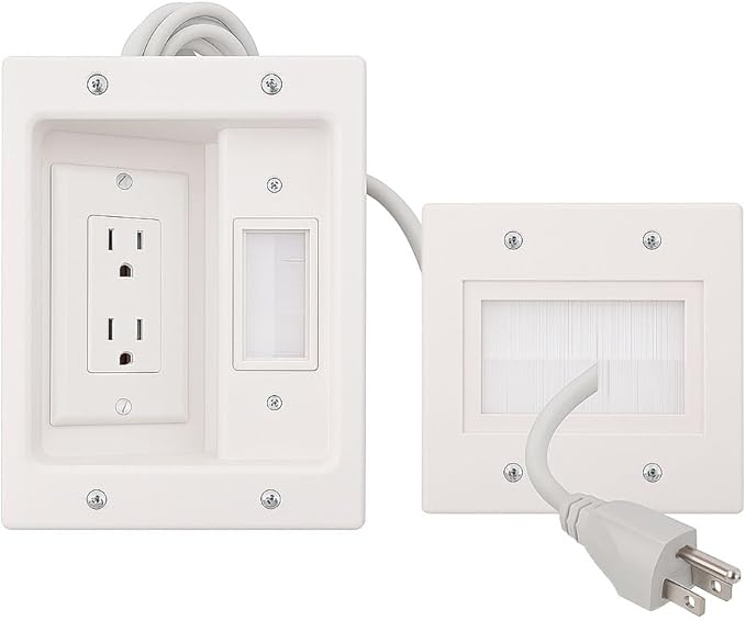 in Wall Cable Concealer Kit – Paintable Cord Management System by WADOY