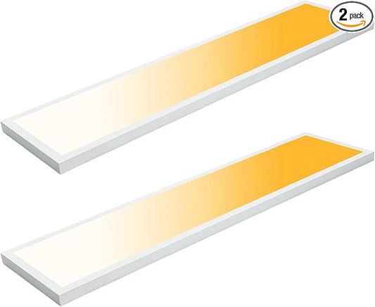 Mcacggo 1x4 LED Flat Panel Light Surface Mount, 3000K-4000K-5000K Selectable & by Mcacggo