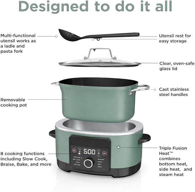 8.5 Quart Large Capacity Multi Cooker, Programmable Electric Pot - Image 3