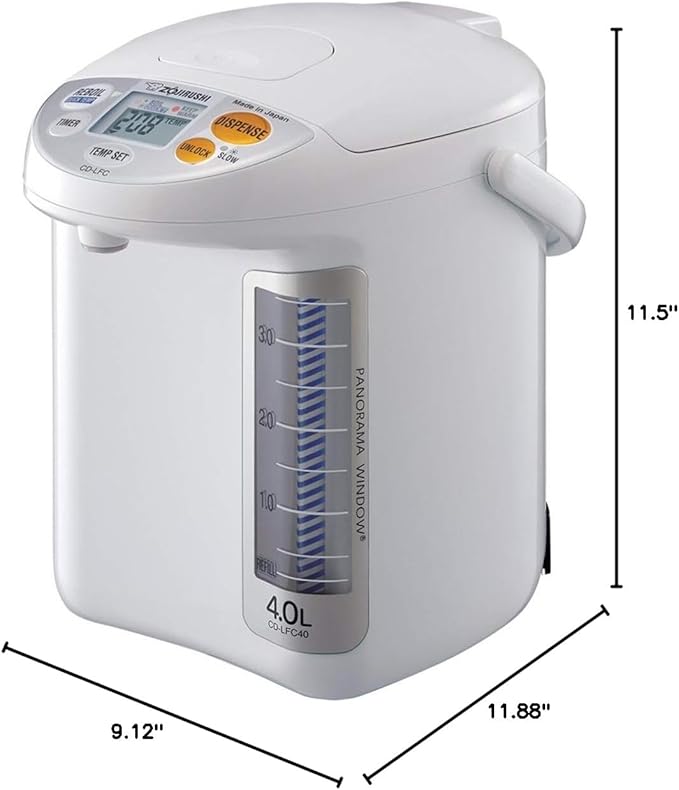 Zojirushi CD-LFC40 Panorama Window Micom Water Boiler and Warmer, 135 oz/4.0 L - Image 2