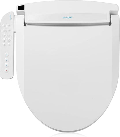 Brondell LT89 Electric Bidet Toilet Seat, Fits Round Toilets, Warm Water Wash by Brondell