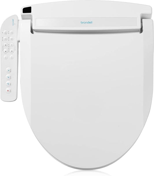 Brondell LT89 Electric Bidet Toilet Seat, Fits Round Toilets, Warm Water Wash by Brondell