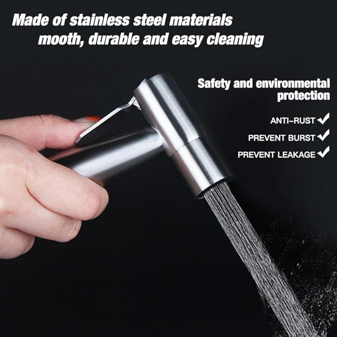 Modern Stainless Steel Handheld Bidet Sprayer Set - Image 6