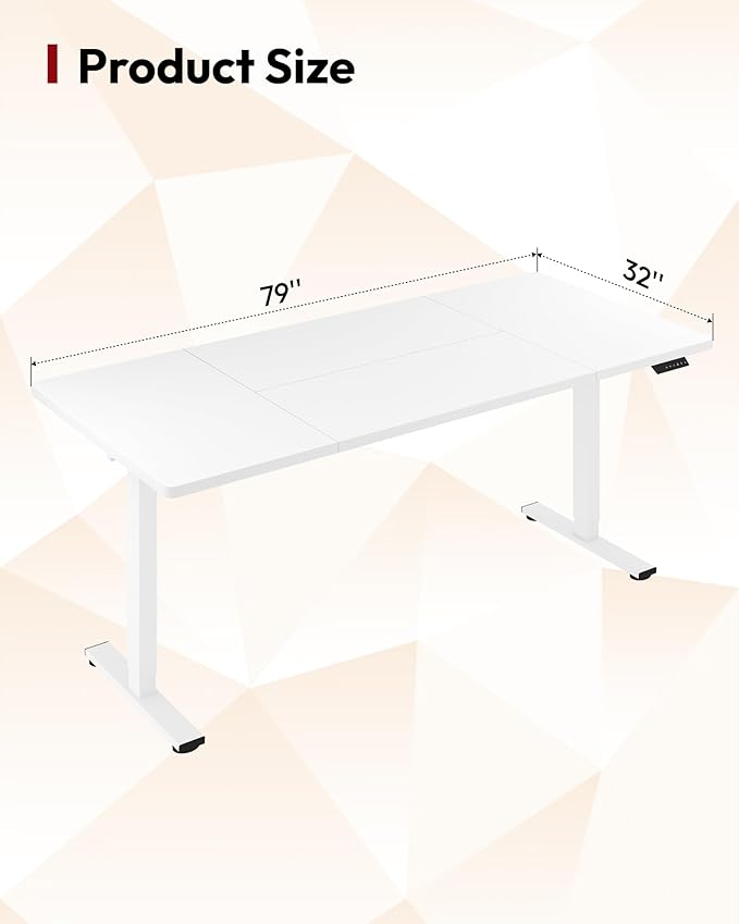 SANODESK Electric Standing Desk 79 x 32 Inches Height Adjustable Stand Up - Image 2