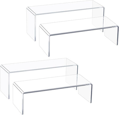 Blaithom Acrylic Display Riser Stand, Thickened to 0.2'' Acrylic Shelf Risers by EnjoyLifewithBlaithom