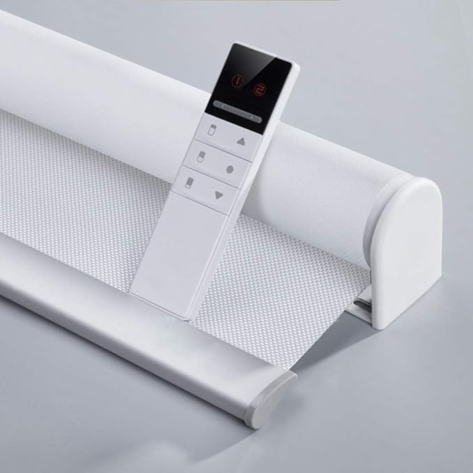 Motorized Blinds with Remote Window Roller Shade Wireless Rechargeable Motor by Tipiace