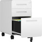 3 Drawer File Cabinet, Fully Assembled Mobile File Cabinets by AFAIF