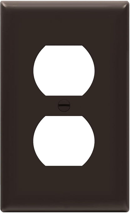 ENERLITES Duplex Receptacle Outlet Wall Plate, Gloss Finish, Size 1-Gang 4.50" by Enerlites