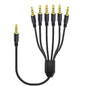 MysRuida 3.3ft 1/8” 3.5mm TRRS Stereo Audio Cable, 1 to 6 Splitter Male Aux Cord by Unknown
