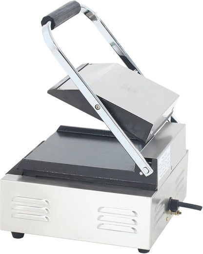Commercial Panini Press With Grooved Grill Sandwich Maker Machine Electric - Image 3