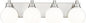 METWET Bathroom Light Fixtures, 4 Light Brushed Nickel Vanity Light, 26 Inch by Metwet