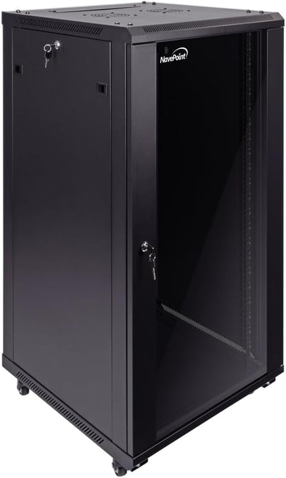 NavePoint 22U Server Cabinet Wall Mount Rack Enclosure - Image 5