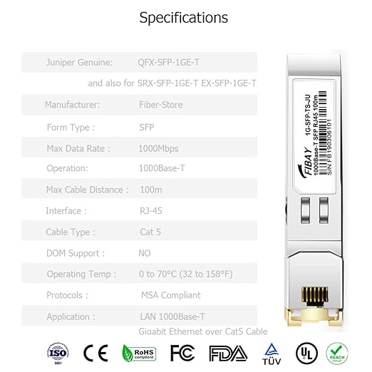 OPSTRAN 1000BASE-T SFP RJ45 Copper Transceiver Module Compatible - Image 6