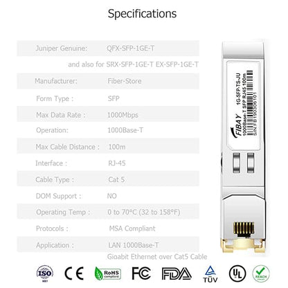 OPSTRAN 1000BASE-T SFP RJ45 Copper Transceiver Module Compatible - Image 6