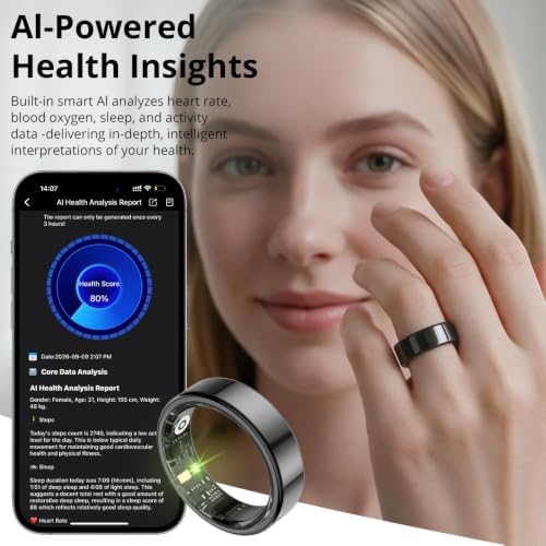 colmi smart ring for women, ai health tracker, close-up detail