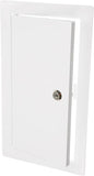 6" x 12" Lockable White Metal Access Panel. Service Shaft Door Panel by Unknown