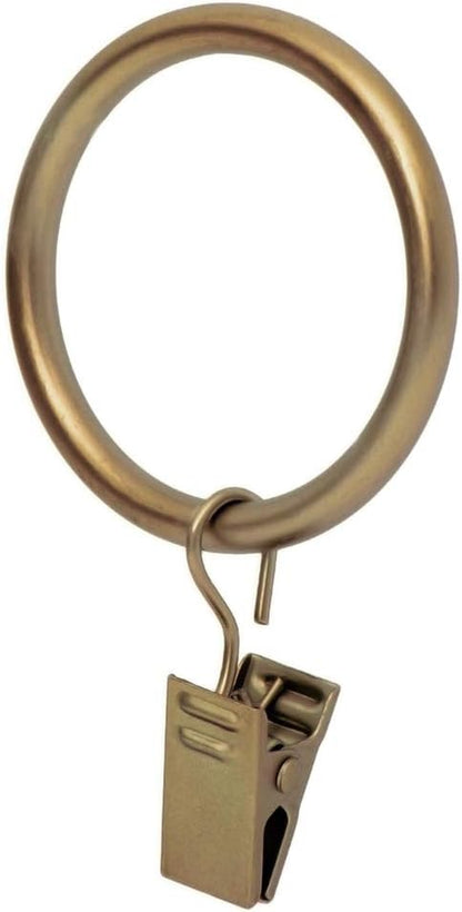 Ivilon Drapery Curtain Clip Rings - Clips Ring for Panels 1.7", Set of 14 Warm Gold