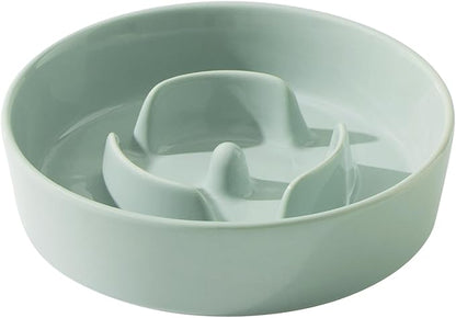 Ceramic 0.9 Cup Dog Bowl Slow Feeder by Havniva