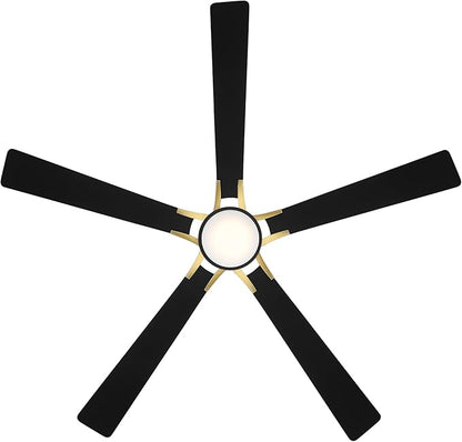 Rotary Indoor and Outdoor 5-Blade 65in Smart Home Ceiling Fan in Matte Black - Image 7