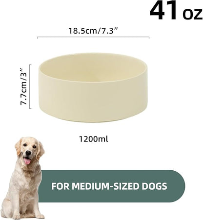 Ceramic 7.3inch Dog Bowl, Food and Water Bowl - Image 2