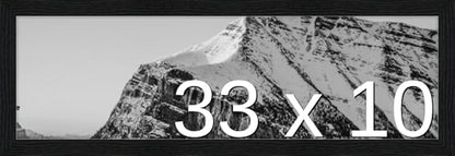 Frame It Easy 33 x 10 Black Grain Wood Frame by FrameItEasy