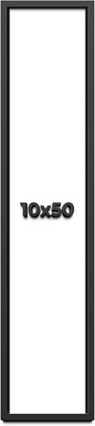 10x50 Shadow Box Frame Black | 1 Inch Deep Solid Wood Shadowbox Display | UV by CustomPictureFrames