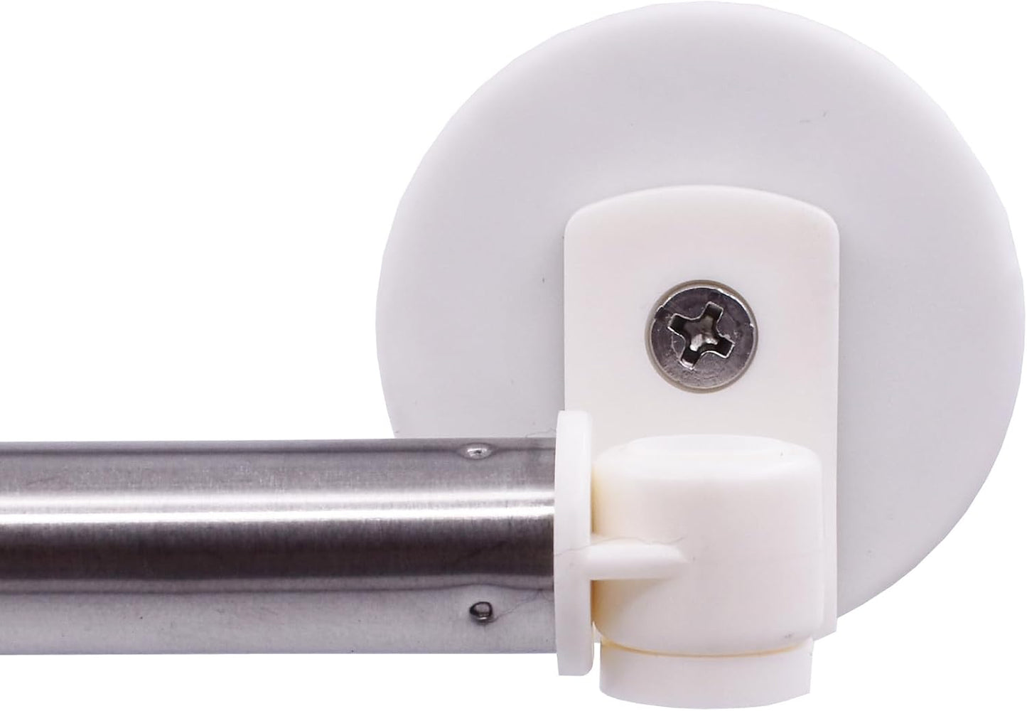 YYST Type A 39.5" Magnetic Curtain Cafe Sash Rod to Fit French Door, Panel Door,NO Marks (White-1)