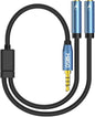 MillSO Headset Splitter for 2 TRRS Headphones or Mics by MillSO