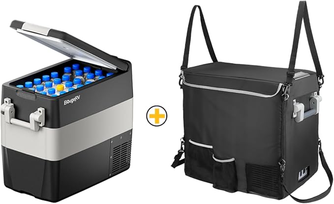 BougeRV 12V Portable Refrigerator 53 Quart Car Freezer Fridge Electric by BougeRV