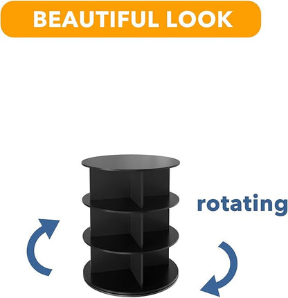 SpaceAid 3 Tier Rotating Shoe Rack Tower, Spinning Shoe Display Lazy Susan - Image 7