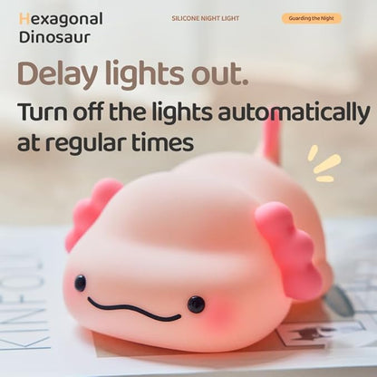 ATSUI Axolotl Night Light, LED Squishy Novelty Animal Lamp, Food Grade Silicone - Image 6