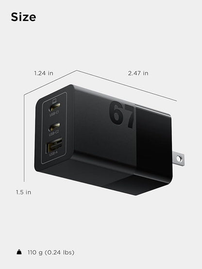 Lenovo 67W USB-C Charger, 3-Port Multi-Device Fast Charging, Advanced GaN - Image 7