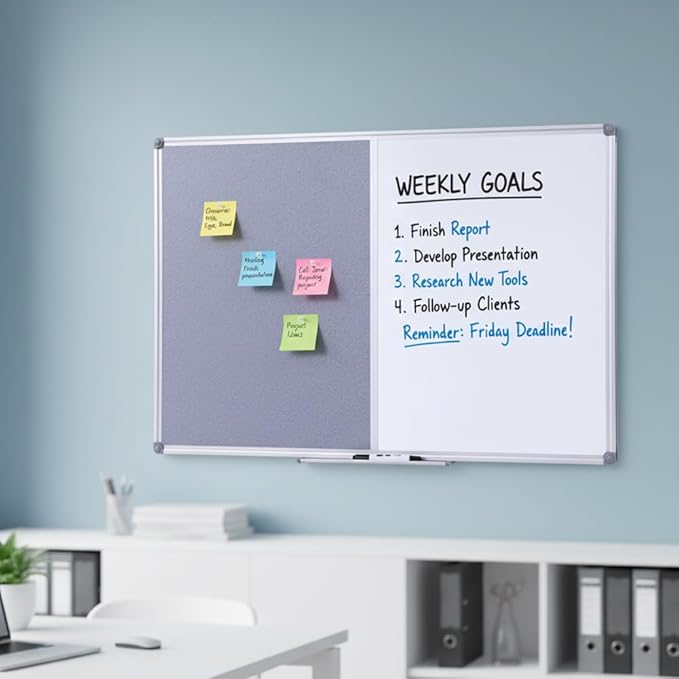 36 x24 inch Cork & Dry Erase Combo Board - Image 5