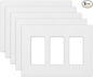 ELEGRP 3-Gang Screwless Decorative Wall Plates, Mid-Size Unbreakable by ELEGRP%7CELEGROUP
